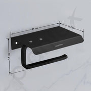 Plantex Toilet Paper Holder for Bathroom/Stainless Steel Tissue Paper Roll Holder/Bathroom Accessories - Pack of 1 (Black)