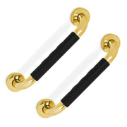 Plantex 304 Stainless Steel Grab Bar for Toilet with Grip/13 inch Anti-Slip Handle for Bathroom Support - Pack of 2 (Gold & Black)