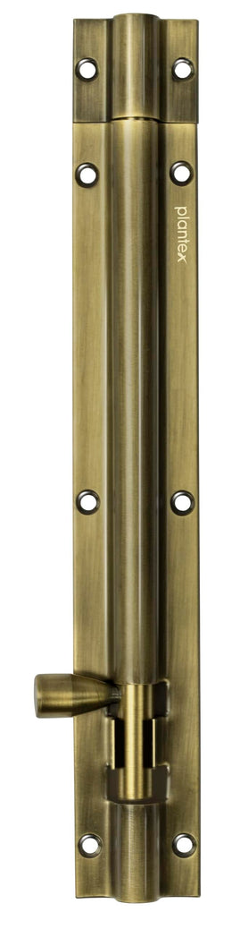 Plantex Stainless Steel 8-inch Tower Bolt/Tower Bolt for Home,Offices Doors and Windows/Tower Bolt for Main Door/Wardrobe Door Latch/Kundi/Chitakini/Door Latch for Windows - Brass Antique (Pack of 1)