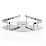 Plantex Bathroom Corner Shelf for Wall Mount/304 Grade Stainless Steel Corner Shelf for Bathroom with Railings/Bathroom Accessories Holder (9x9 inches, Chrome)