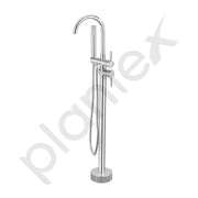 Plantex Pure Brass Free Standing Bathtub Faucet/Bath Tub Filler Faucet/Single Lever Basin Faucet with Handle Held Shower - (Chrome)