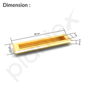 Plantex Sliding Door Handle/Concealed Handle for Sliding Door/160mm Concealed Handle for Wardrobe/Kitchen Cabinet - Pack of 2 (PVD Gold)