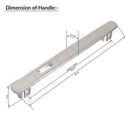 Plantex Door Handle/14 Inch Main Door Handle/Handle for Wooden Door/Pull-Push Door Handle/Door Accessories (Pack of 1, Satin White, Chrome)