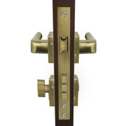 Plantex Triple Security Door Lock For Home/Main Door Lock Set With 3 Years Of Warranty/Mortise Lock For Door With Brass Lock Body & Cylinder(7110 - Brass Antique), Knob
