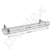 Plantex Stainless Steel Shelf for Bathroom/Kitchen Rack/Wall Mounted Bathroom Shelf/Bathroom Organiser (15x5 inches, Chrome)