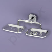 Plantex 304 Grade Stainless Steel Dual Soap Holder/Soap Stand/Soap Dish/Bathroom Accessories - Nipron (Chrome)