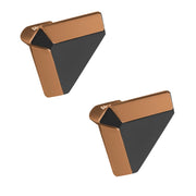 Plantex Knobs for Drawer/Drawer Knobs/Triangle Knob for Cabinets/Drawer Handle/Pull-Push Knob for Kitchen/Bedroom Drawers - Pack of 2 (SH-432, Rose Gold & Grey)