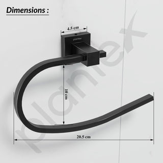 Plantex 304 Grade Stainless Steel Napkin Holder for Wash Basin Hand Towel Holder/Hanger Bathroom Accessories - Splash (Black)