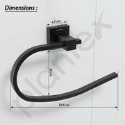 Plantex 304 Grade Stainless Steel Napkin Holder for Wash Basin Hand Towel Holder/Hanger Bathroom Accessories - Splash (Black)