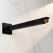 Plantex 12-Inch Shower Arm for Overhead Shower/Stainless Steel Shower Pipe/Wall Mount Bathroom Fitting with Â½-Inch Thread - Pack of 1 (Black)