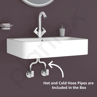Plantex Basin Mixer Tap for Bathroom/Tap for Wash Basin with Water Saving Aerator/Pillar Tap - (CRM-1280-Chrome)