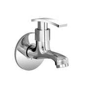 Plantex Single Lever Bib Cock Water Tap for Bathroom with Wall Flange and Teflon Tape/Wash Basin Tap for Home/Tap for Bathroom with Water Saving Aerator-(Samar-Chrome)