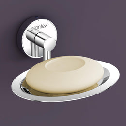 Plantex Stainless Steel Soap Holder for Bathroom/Soap Stand/Soap Dish/Soap Storage/Bathroom Accessories - Brezza (Chrome)