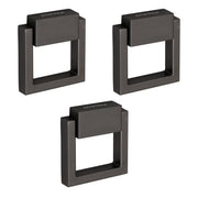 Plantex Drawer Kadi/2 Inch Chest Handle for Drawer/Square Cabinet Kadi/Pull-Push Small Kadi for Home/Office Drawer - Pack of 3 (SH-358, Satin Black)