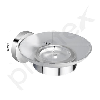 Plantex Pure Brass Soap Dish for Bathroom/Soap Stand for Washbasin/Soap Holder/Case/Bathroom Accessories - (Smero, Chrome)