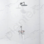 Plantex Wall Mixer for Bathroom 2 in 1 with L-Bend Connector for Overhead Shower/Tap Mixer/Water Saving Nozzle Tap - 7 Year Manufacturer's Warranty (LEA-718-Chrome)