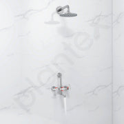 Plantex Wall Mixer for Bathroom 2 in 1 with L-Bend Connector for Overhead Shower/Tap Mixer/Water Saving Nozzle Tap - 7 Year Manufacturer's Warranty (LEA-718-Chrome)