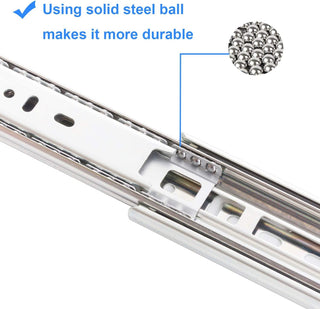 Plantex Drawer Channel/Telescopic Slide/Soft Drawer Channel Slide for Kitchen & Wardrobe/Ball Bearing Drawer Channel-1 Pair (10-Inch,Silver)