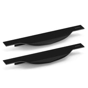 Plantex Profile Handle for Kitchen Cabinet/8 Inch Aluminium Drawer Profile Handle/Wardrobe Pull Handle for Home/Office/Hotel - Pack of 2 (Black)