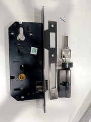 Plantex Mortise Door Lock Set with Brass Cylinder & Keys/Heavy-Duty Main Door Lock Body - Pack of 1 (Satin Black)