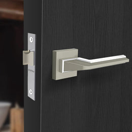Plantex Heavy Duty Door Lock for Bathroom/Mortise Keyless Door Lock for Store Room/Office with Baby Latch – (Satin White & Chrome)