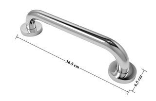 Plantex High Grade Stainless Steel Multipurpose Grab Bar/Hand Rail/Bathroom Support for Senior Citizens/Bathroom Accessories (Chrome - 14 inch)