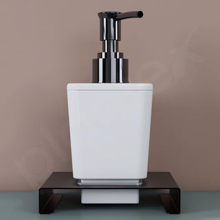 Plantex Stainless Steel and ABS Soap Dispenser for Bathroom/Shampoo Dispenser/Hand Wash Dispenser/Bathroom Accessories - Table Top (Black & ABS)
