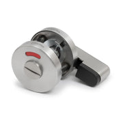 Plantex Bathroom Indicator Lock/Stainless Steel Indicator Deadbolt for Home/Toilet Partition Door Lock/Round Indicator Bolt Bathroom - Pack of 1 (Matt)