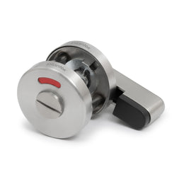 Plantex Bathroom Indicator Lock/Stainless Steel Indicator Deadbolt for Home/Toilet Partition Door Lock/Round Indicator Bolt Bathroom - Pack of 1 (Matt)
