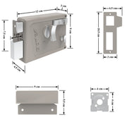 Plantex Heavy Duty Night Latch Door Lock with Key & Knob for Main Door/Inside Opening for Home,Hotel,Office - Pack of 1 (Matt)