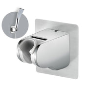 Plantex Abs Hand Shower Holder For Bathroom/Strong Self Adhesive Adjustable Handheld Shower/Wand Holder No Drilling Wall Mount Bracket - (Chrome)
