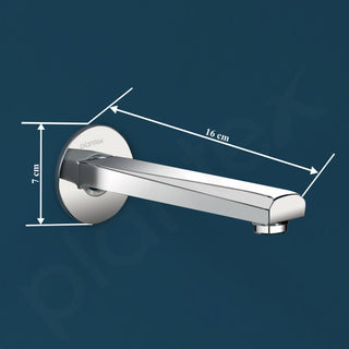 Plantex Bath Tub Spout with Wall Flange/Single Lever Spout/High Flow Tap for Bathroom/Kitchen - Pack of 1 (Chrome)