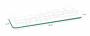 Plantex Multipurpose Transparent Glass Shelf for Bathroom/Living Room Wall Mount - Bathroom Accessories (Polished - 15x6 Inches - Pack of 1)