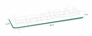 Plantex Multipurpose Transparent Glass Shelf for Bathroom/Living Room Wall Mount - Bathroom Accessories (Polished - 15x6 Inches - Pack of 1)