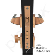 Plantex Premium Door Lock with 3 Years of Warranty/Main Door Lock for Home/Mortise Lock for Door - Main Door Lock Set (7090- PVD Choco & Satin Black Matt)