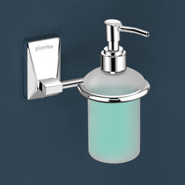 Plantex 304 Grade Stainless Steel Liquid Soap Dispenser/Shampoo Dispenser/Handwash Dispenser for Bathroom - Crystal (Chrome)