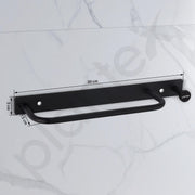 Plantex Towel Holder for Bathroom/Stainless Steel 9 inch Towel Rod/Towel Bar/Towel Hanger/Bathroom Accessories -Pack of 1 (Black)