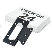 Plantex Stainless Steel Butterfly Hinges for Door/4 Inch x 14 Gauge Hinge/2.5 mm Hinges for Home/Office/Hotel/Non-Mortise Door Hinges - Pack of 24 (Black)