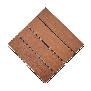 Plantex Merbau Wood Interlocking Deck Tiles for Garden/Terrace/Patio/Outdoor and Indoor Flooring - Waterproof Flooring Tiles � Pack of 6 (Wood - 12x12 Inch)