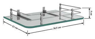 Plantex Glass Setup Box Stand Wall Mounted/Glass Shelf/Wall Shelf Rack/Wall Mount Holder with Wall Brackets (12 X 9 Inch)