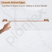Plantex Smero Pure Brass Towel Hanger for Bathroom/Towel Stand/Single Towel Rod/Bathroom Accessories - Smart (24 Inch-PVD Rose Gold)