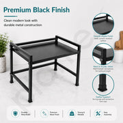 Plantex Oven Stand for Kitchen/Microwave/Oven Stand/Multiple use/Kitchen Storage Rack - Tiered Storage Shelf, Premium - (Black) Metal