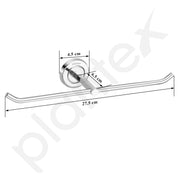 Plantex Stainless Steel Double Toilet Paper Roll Holder/Tissue Holder in Bathroom/Kitchen/Bathroom Accessories - Wall Mount (Chrome)
