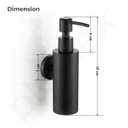 Plantex Liquid Soap Dispenser for Bathroom/304 Grade Stainless Steel Shampoo Dispenser/Round Hand wash Dispense/Bathroom Accessories - Pack of 1 (Regent, PVD Black)