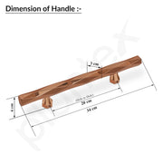 Plantex Door Handle/200mm Main Door Handle for Wooden Door/Pull-Push Handle for Main Door/Door Accessories - Pack of 1 (611, PVD Rose Gold)