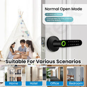 Plantex Aluminium Smart Door Lock/Fingerprint Lock For Door/Touch Screen/Keypad Dead Bolt Lock/Biometric Smart Lock For Home/Office/Hotel - (Black)