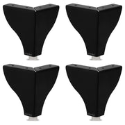 Plantex Heavy Duty Stainless Steel 4 inch Sofa Leg/Bed Furniture Leg Pair for Home/Furniture Sofa Legs for Table/Sofa Support Legs/Sofa Furniture Leg (Black) Set of 4 Pcs