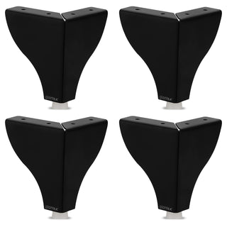 Plantex Stainless Steel 4 inch Sofa Leg/Bed Furniture Leg Pair for Home Furnitures (DTS-63-Black) – 4 Pcs