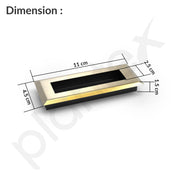Plantex Sliding Door Handle/Concealed Handle for Sliding Door/96mm Concealed Handle for Wardrobe/Kitchen Cabinet - Pack of 4 (Brass Antique)