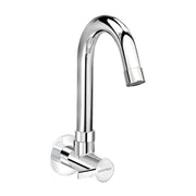 Plantex Sink Taps for Kitchen Basin/Wall Mount Tap for Kitchen Sink with Wall Flange & Teflon Tape/Sink Cock Tap - Pack of 1 (Rio, Chrome)